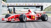 Ferrari F2003 GA F1-auto Michael Schumacher schuin voor Fiorano