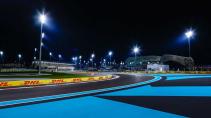 GP van Abu Dhabi 2021 bocht in het donker