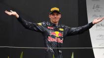 GP van Brazilië 2016 Max Verstappen op het podium
