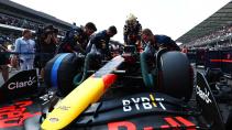 Max Verstappen op de grid voor de GP van Mexico 2022