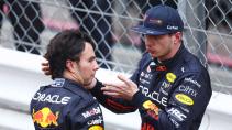 Perez en Verstappen in gesprek GP van Monaco 2022