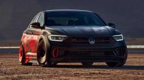 Volkswagen Jetta GLI concept in de woestijn schuin voor