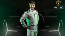 Romain Grosjean aankondiging bij lamborghini voor prototype van de LMDh