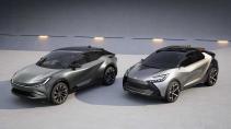 Toyota C-HR Prologue concept en Toyota bZ Compact SUV Concept voor
