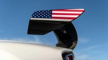 Hennessey Venom F5 Revolution achtervleugel met Amerikaanse vlag (vlag Verenigde Staten)