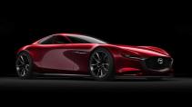 Mazda RX Vision concept in een studio schuin voor