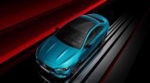 Mercedes-AMG CLA na update blauwe kleur van boven