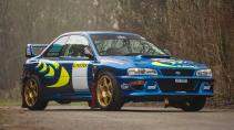Subaru Impreza S5 WRC van Colin McRae schuin voor