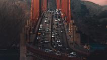 Verkeer op de Golden Gate Bridge