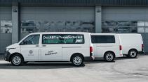 Volkswagen T6 bus van Abt elektrisch omgebouwd bussen bij elkaar zijkant