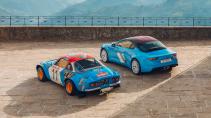 Alpine A110 San Remo 73 schuin achter naast oude A110