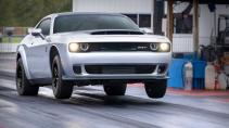 Dodge Challenger SRT Demon 170 schuin voor wheelie dragstrip