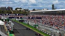 GP van Australië 2023 start finish gedeelte veel wolken boven het circuit