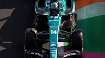 GP van Saoedi-Arabië 2023 Alonso rijdend boven