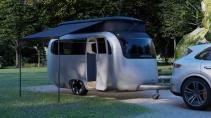 Porsche Airstream caravan concept schuin voor