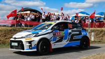 Toyota GR Yaris rally op waterstof schuin voor