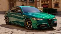 Alfa Romeo Giulia 100 jaar Quadriofoglio schuin voor