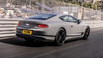 Bentley Continental GT S rijdend schuin achter in Monaco