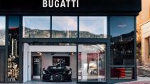 Bugatti showrom in Monaco bij het F1-circuit Bugatti Chiron Grand Prix voorkant