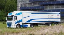 DAF elektrische vrachtwagen schuin voor