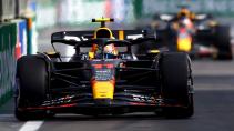GP van Azerbeizjan 2023 Pérez rijdend voor Verstappen