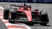 GP van Azerbeidzjan 2023 Leclerc rijdend voorkant