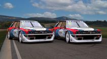 Elektrische Lancer Evo Delta rallyauto