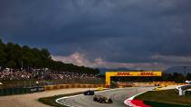 GP van Spanje 2023 VT3 donkere wolken regen