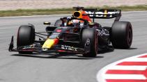 GP van Spanje 2023 Verstappen rijdend voorkant