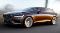 Volvo Concept Estate (2017) rijdend schuin voor