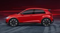 Volkswagen ID. GTI Concept rood (2023) zijkant