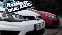 TopGear Drag Race (5): Honda Civic Type R vs VW Golf R