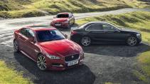 Jaguar XE vs Mercedes C-Klasse vs BMW 3-serie