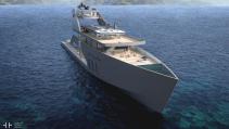 Superjacht met privéstrand