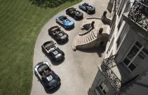 Bugatti Veyron op een rijtje
