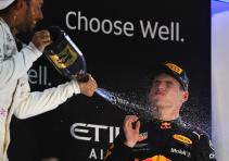 Max Verstappen Lewis Hamilton Champagne
