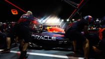 1e vrije training van de GP van Singapore 2022 Red Bull traint een pitstop