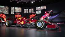 Ferrari F1-auto's in het museum 1000e GP