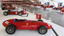 Ferrari F1-auto's in het museum