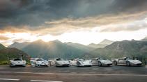 Cars & Coffe Porsche auto's voor bergen