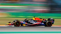 Kwalificatie sprint shootout GP van Amerika 2023: Max Verstappen zijkant