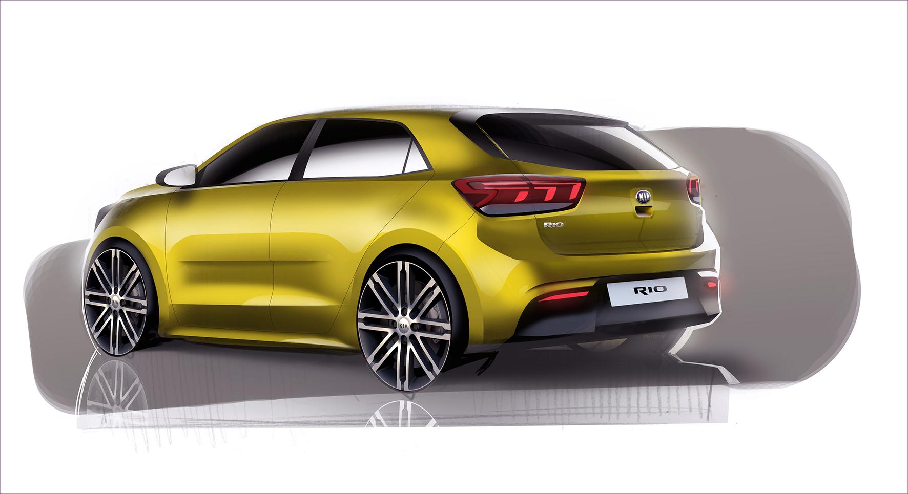Kia Rio 2016 - dit zijn de eerste schetsen van de nieuwe Kia Rio