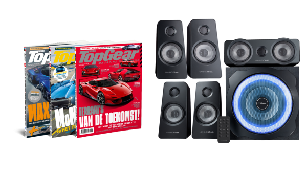 Halfjaar TopGear abonnement + Trust Speakerset (233)