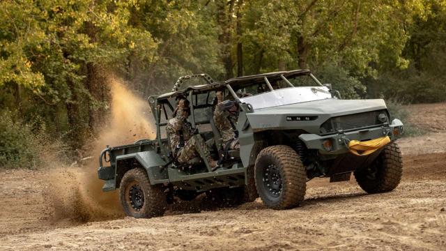 Ev Humvee Rally De nieuwe Humvee is een Hummer EV oor het Amerikaanse leger