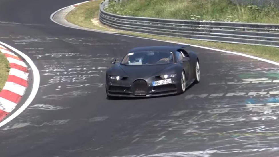De Bugatti Chiron op de Nürburgring