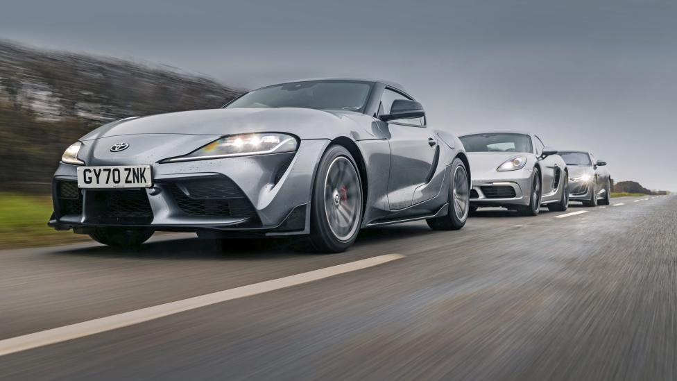 Toyota Supra vs Porsche 718 Cayman vs Jaguar F-type