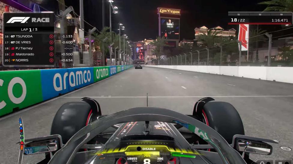 F1-spel laat nu al zien hoe een rondje in Las Vegas er straks uitziet