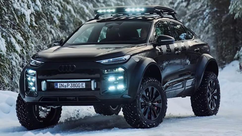 Deze extreem ruige Audi Q6 e-tron Offroad komt minder ver op een accu, maar wel verder in bagger en sneeuw