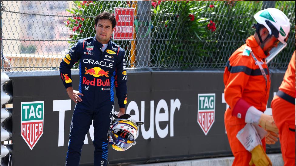Pérez betrokken bij gigantische crash vlak na de start van de GP van Monaco 2024