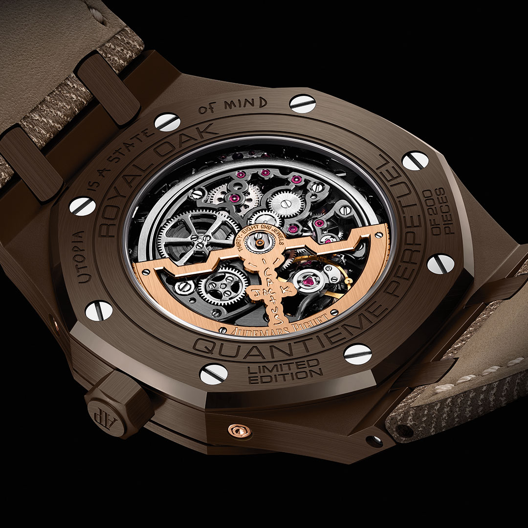 Caseback of the Cactus Jack Royal Oak Perpetual Calendar Openworked